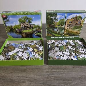 Two European Landscape 1000 Piece Jigsaw Puzzles